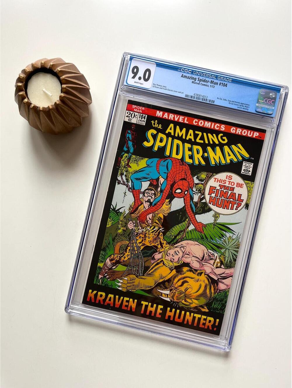 Amazing Spider-Man #104 (1972) CGC 9.0 Graded Comic | Kraven | Ka-Zar